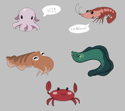Cute Sea Critters - Commision