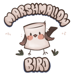 Marshmallow Bird T-shirt Design